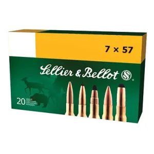 SELLIER & BELLOT 7x57mm 140 Grain SP Ammo, 20 Round Box (SB757B)