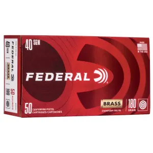 FEDERAL 40 S&W 180Gr FMJ 50Rd Box Ammo (WM5223)