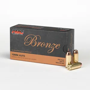 PMC Bronze 10mm 200 Grain FMJ Ammo, 50 Round Box (10A)