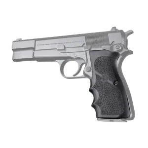 HOGUE Browning Hi-Power Rubber with Finger Grooves Black Grip (09000)