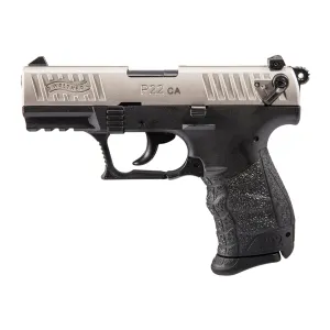 WALTHER P22-CA 22LR Compact 3.4in 10rd Nickel Pistol (5120336)