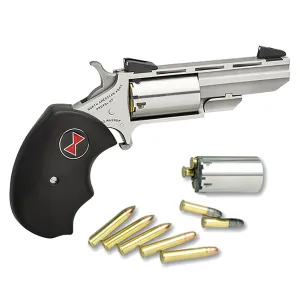 NORTH AMERICAN ARMS Black Widow 22LR/22WMR 2in 5rd Stainless Revolver with Fixed Sights (NAA-BWC)
