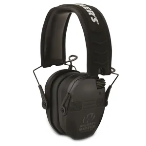 WALKERS GAME EAR Razor Slim 23dB Black Electronic Quad Muff with BlueTooth (GWPRSEQMBT)