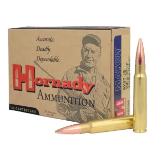 HORNADY Vintage Match 8x57 JS 196Gr BTHP Rifle Ammo (82298)