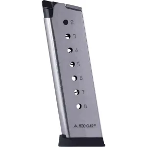 MEC-GAR .45 ACP 8rd Stainless Steel Magazine fits 1911 (MGCG4508SPF)