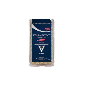 CCI Speer TNT 17 HMR 17 Grain Jacketed Hollow Point Ammo, 50 Round Box (53)