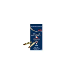 CCI Speer Gamepoint 22 WMR 40 Grain Jacketed Soft Point Ammo, 50 Round Box (22)