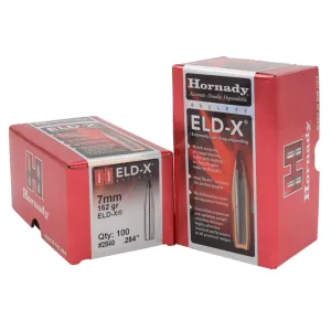 HORNADY ELD-X 7mm 162gr 100/Box Rifle Bullets (2840)