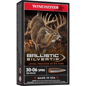 WINCHESTER Ballistic Silvertip 30-06 180Gr 20rd Box Bullets (SBST3006B)