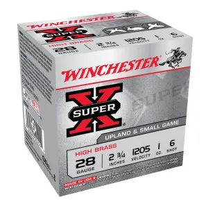 WINCHESTER Super-X 28Ga 1oz 2.75in #6 Shot 25rd Box Shotshells (X28H6)