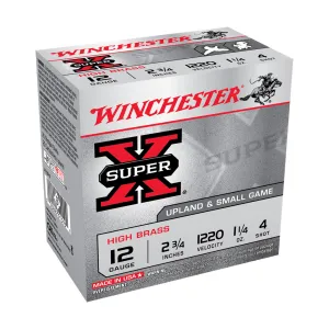 WINCHESTER AMMO Super-X 12Ga 2.75in 4-Shot Shotgun Shells (X12P4)