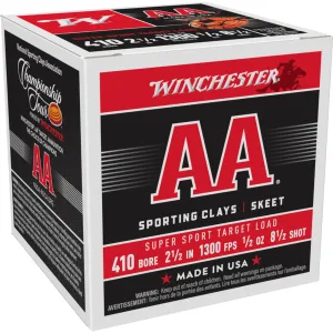 WINCHESTER AA .410Ga 1/2oz 2.5in #8.5 Lead Shot 25rd Box Shotshells (AASC4185)