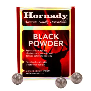 HORNADY 45 Cal 440 Dia Lead Round Ball Black Powder Bullets (6040)