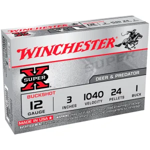 WINCHESTER Super-X 12Ga 3in 5rd Box Ammo (XB1231)