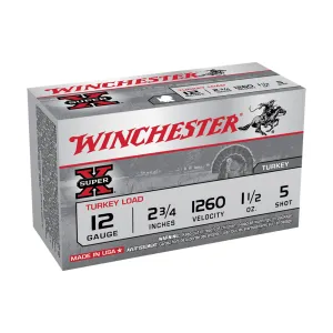 WINCHESTER AMMO Super-X 12Ga 2.75in 5-Shot Turkey Shotgun Shells (X12MT5)