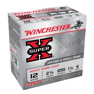 WINCHESTER Super-X 12Ga 1 1/8oz 2.75in #6 Lead Shot 25rd Box Shotshells (XU12H6)