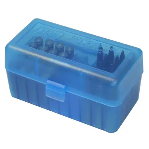 MTM CASE-GARD R-50 Series 50rd Clear Blue Medium Rifle Ammo Box (RM-50-24)