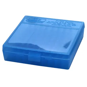 MTM CASE-GARD P-100 Series 100rd Clear Blued Large Handgun Ammo Box (P1004524)