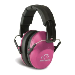 WALKERS GAME EAR Pro Low Profile Folding Passive Pink Muff (GWP-FPM1-PNK)