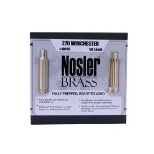NOSLER Custom .270 Win Unprimed Brass Cases (10155)