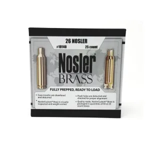 NOSLER Custom .26 Nosler Unprimed Brass Cases (10140)