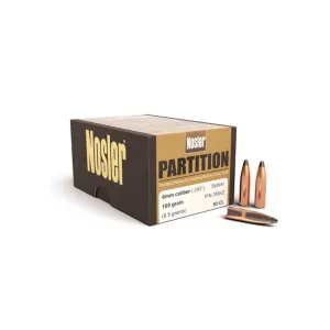 NOSLER Partition 6mm .243" 100Gr Spitzer 50rd Box Bullets (35642)