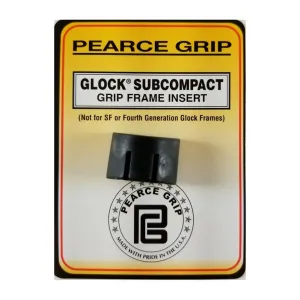 PEARCE GRIP Black Grip Frame Insert for Glock Subcompact 26/39 (PGGFISC)