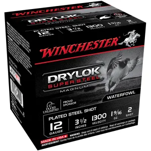 WINCHESTER Drylok Super Steel 12Ga 3.5in #2 25rd Box Shotshell (XSM12L2)
