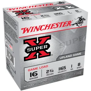 WINCHESTER Super-X 16Ga 2.75in #8 25rd Box Shotshell (XU168)