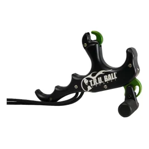 T.R.U. BALL ARCHERY Bone Collector T-Rex 4 Finger Black Thumb Trigger Release (TTR4-BK)