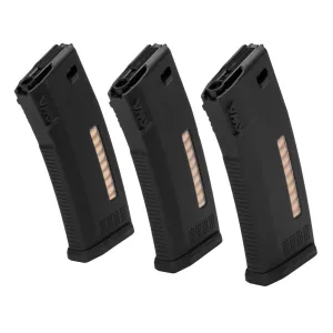 KWA MS120C 30rd / 120rd 3-Pack Black Magazines (197-04301)