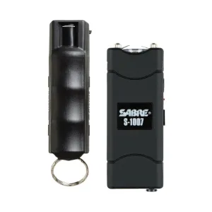 SABRE 25 burst Pepper Spray And 2.76 Uc Charge Stun Gun Multi-Range Protection Pack (S7B-HCBK)