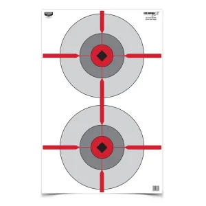 BIRCHWOOD CASEY Eze-Scorer 23x35in Double Bulls-Eye Targets, 100-Pack (37031)