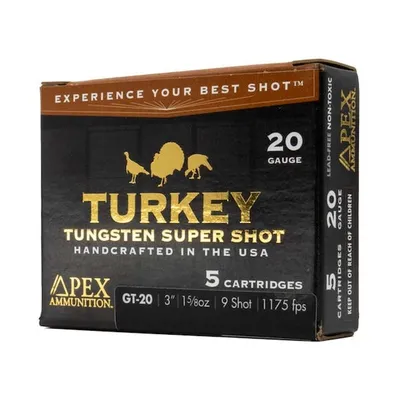 Apex Ammunition Turkey TSS 20 GA-3 #9 Shot 1.625 oz 5-Rounds