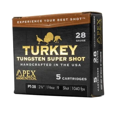 Apex Ammunition Turkey TSS 28 GA #9 Shot 1.375 oz 5-Rounds