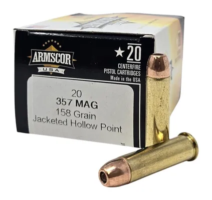 Armscor Centerfire Pistol Brass .357 Mag 158 Grain 20-Rounds JHP