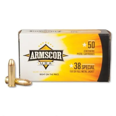 Armscor Pistol Brass .38 SPL 158 Gr 50-Rounds Full Metal Jacket
