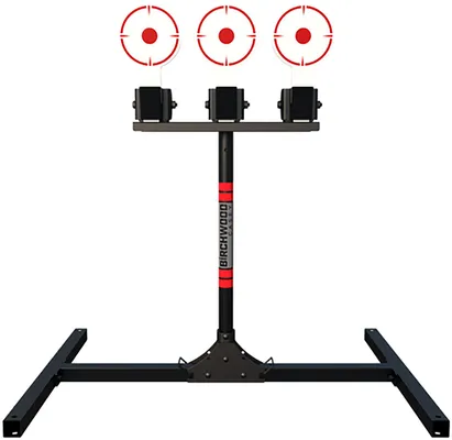 Birchwood Casey Plate Rack Black/Red AR500 Steel 3-Target