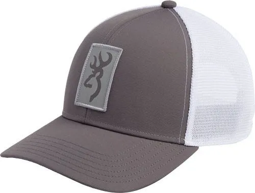 Browning Cap Beacon Logo Gray w/ Rectangle Patch Adjustable