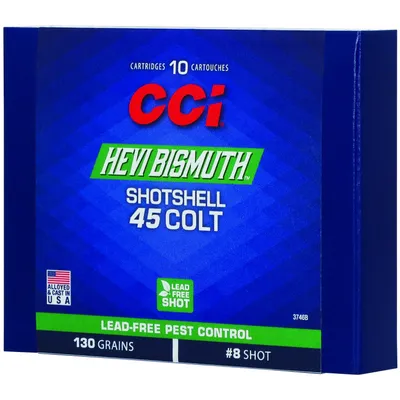CCI Ammunition Hevi-Bismuth Aluminum .45 Colt 130 Grain 10-Rounds Shotshell #8 Shot