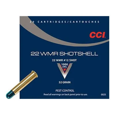 CCI/Speer CCI Shotshell 22WMR 52 Grain Shotshell #12 20/BX 2000/CS