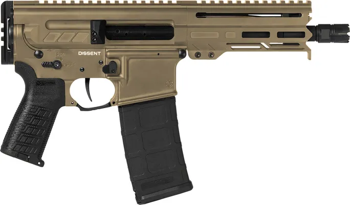 CMMG Dissent Mk4 Coyote Tan 5.56 6.5 Barrel 30-Rounds No Brace