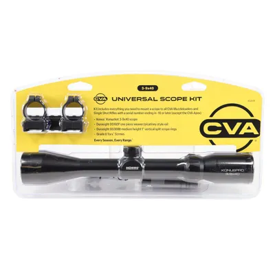 CVA Konus Scope Kit 3-9x40mm SFP ML Ballistic Reticle w/ Medium Mounts/Rings