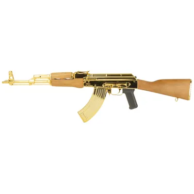 Century Arms WASR-10 24K Gold Plated 7.62 X 39 16.25 Barrel 30-Rounds Wood Furniture