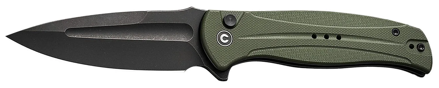 Civivi Knives Incindie OD Green Stonewashed / 3.48 Folding Plain Edge Blade