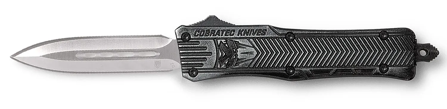 CobraTec Knives CTK-1 Stone Washed OTF Dagger 2.75 Plain Edge D2 Blade