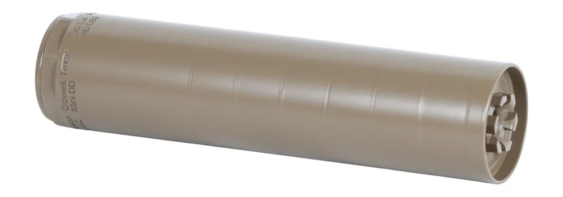 FPM Gunworks Silencers Mini DD Ti Flat Dark Earth .30 Caliber Suppressor HUB Mount