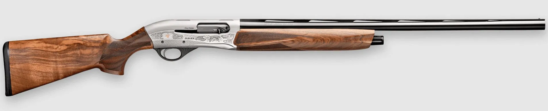 Fabarm USA L4S Grey Hunter Walnut / Silver 12 GA 28 Barrel 3-Rounds