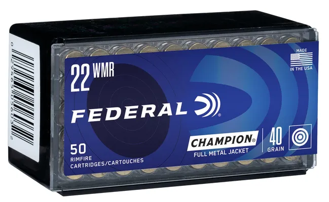 Federal Champion Training Brass .22 Mag 40-Grain 50-Rounds FMJ