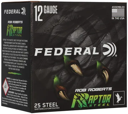 Federal Rob Roberts Raptor 12 GA-3 #3 Steel Shot 25-Rounds